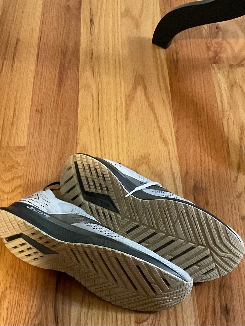 Brooks White and Black Athletic Running Shoes